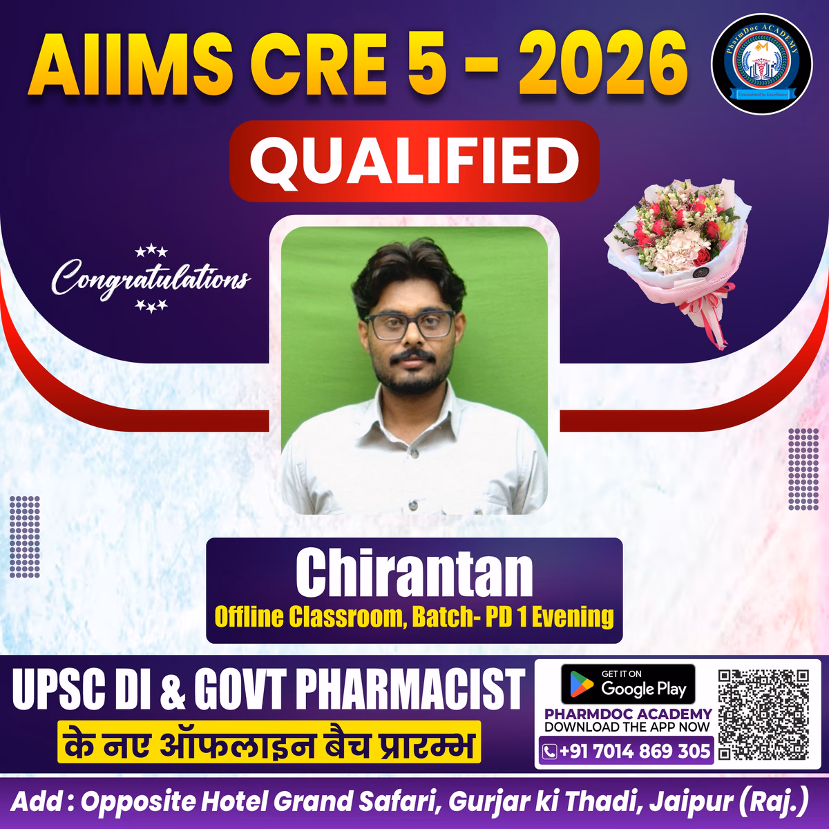 PharmDoc Academy AIIMS CRE 5 Qualified 